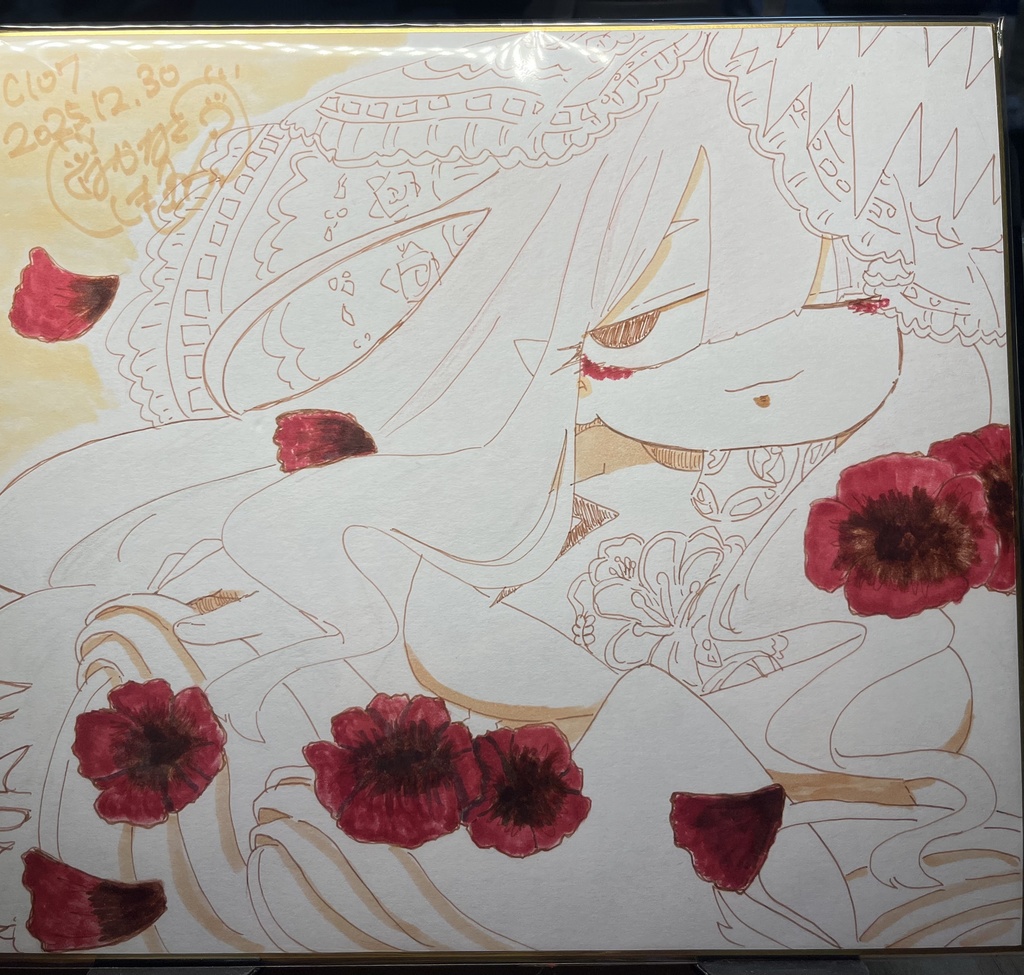 【c107】色紙 個展衣装バーヴァン・シー