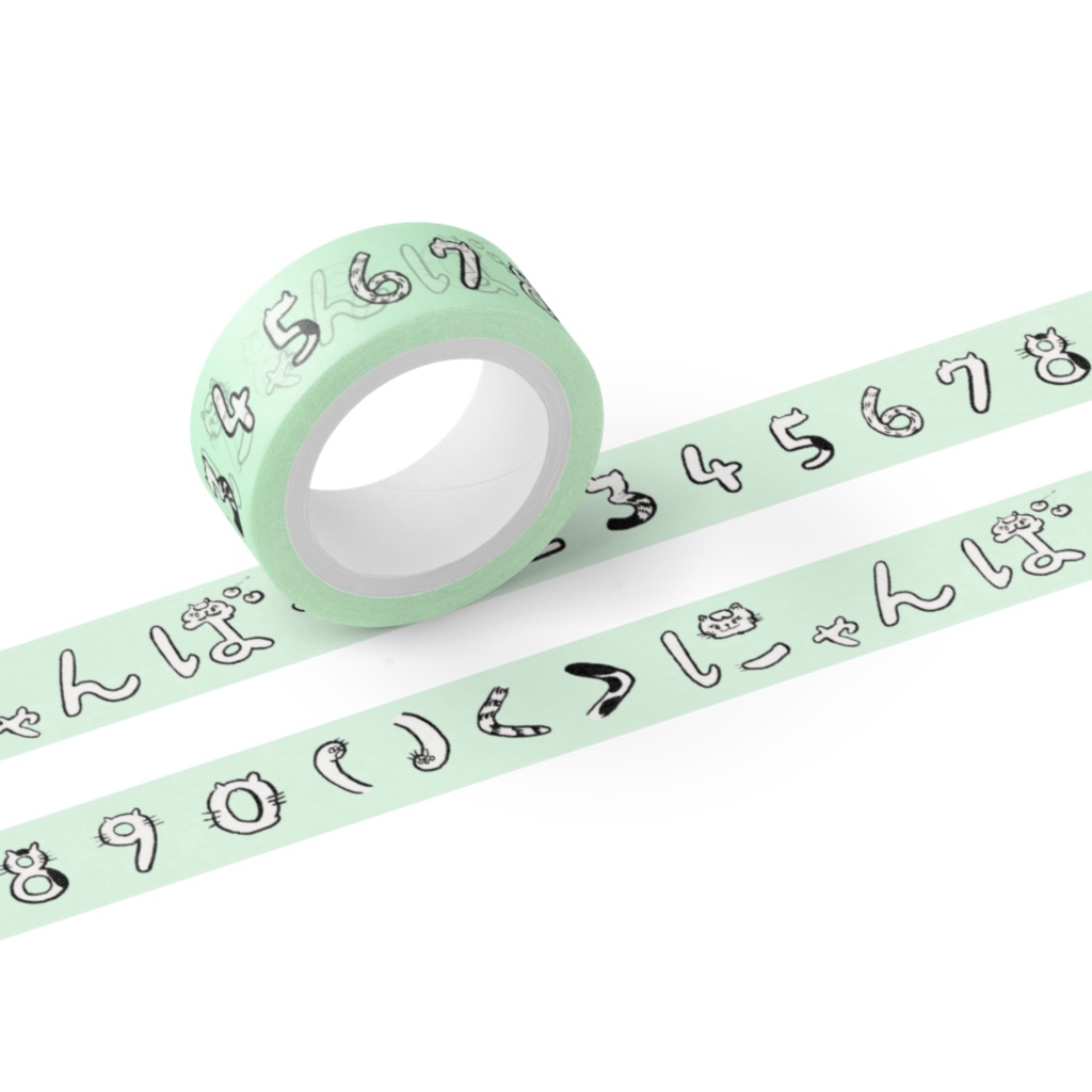マスキングテープ にゃんばー アイスミント