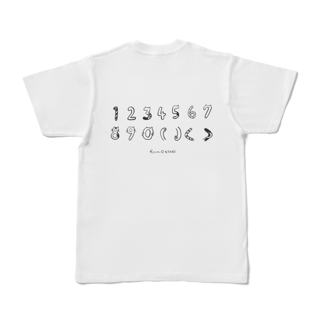 Tシャツ にゃんばー ホワイト