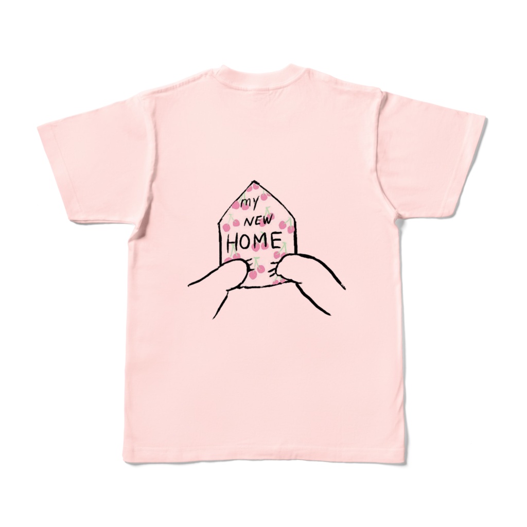 Tシャツ MY NEW HOME ライトピンク