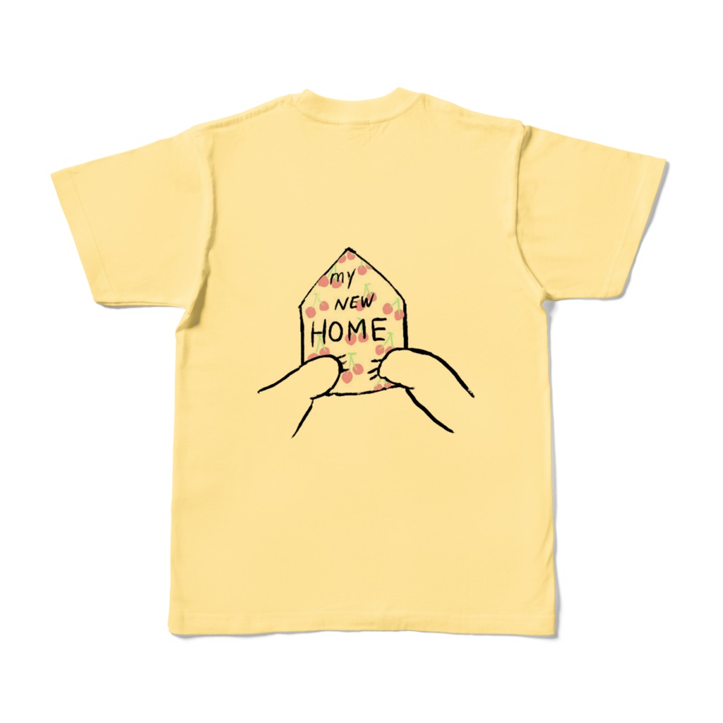 Tシャツ MY NEW HOME ライトイエロー
