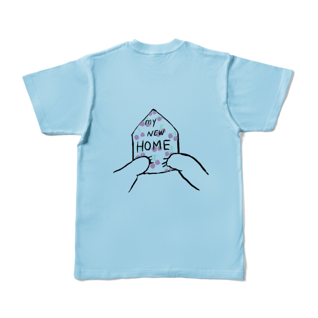 Tシャツ MY NEW HOME ライトブルー