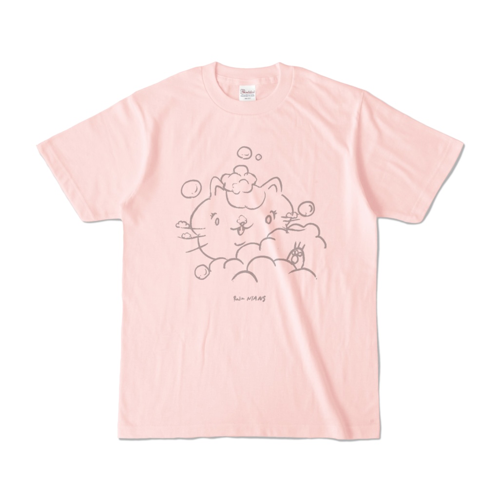 あわあわバスタイムラニー Tシャツ ライトピンク