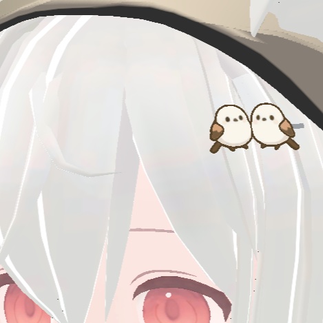 【VRChat想定】もちもちシマエナガのなかよしピン