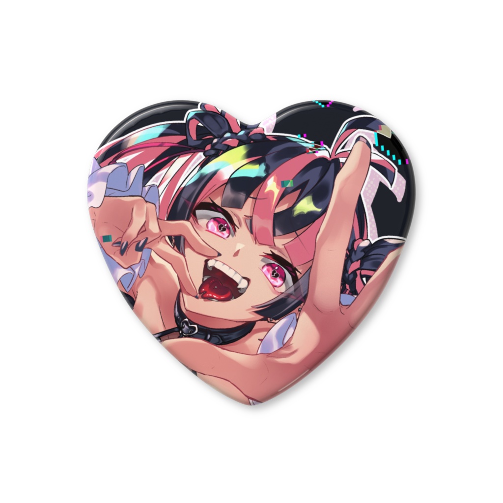 『巳年』ハート缶バッジ