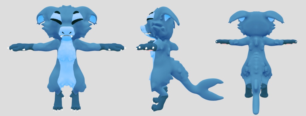 VRChat Manokit (Fox/Shark) Furry Avatar, VRM and LIV
