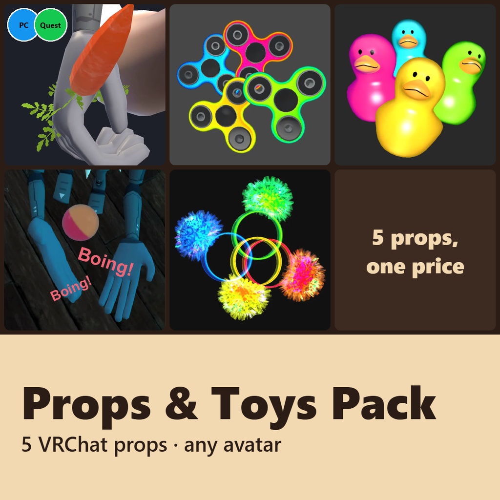 小物ギミック5点セット Props & Toys Pack