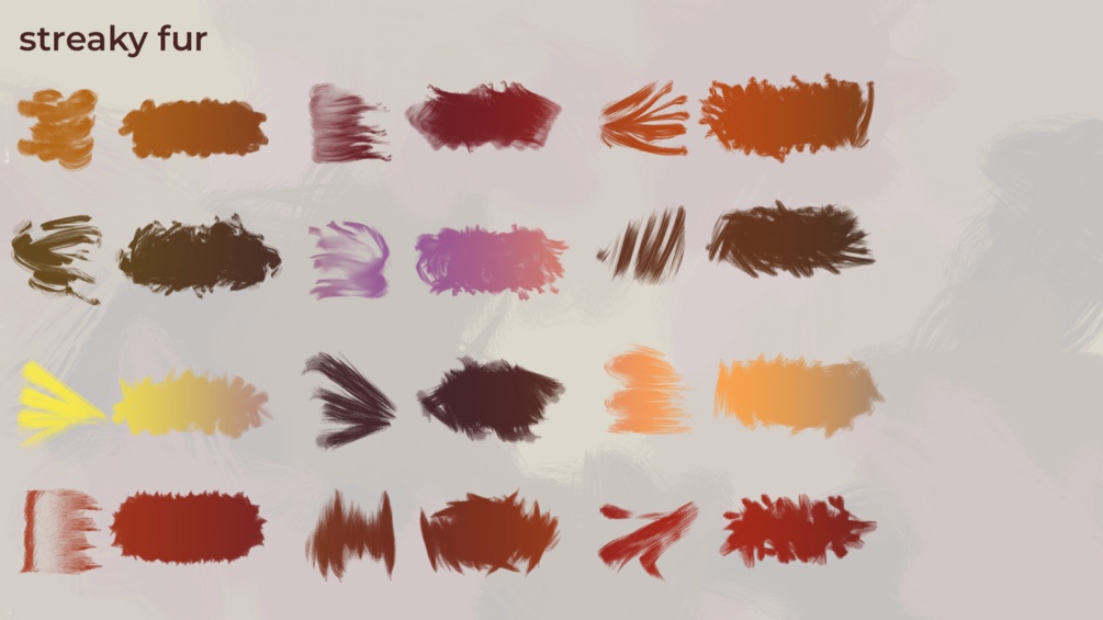 ファーブラシ100種 100 Fur Brushes (Photoshop .ABR)