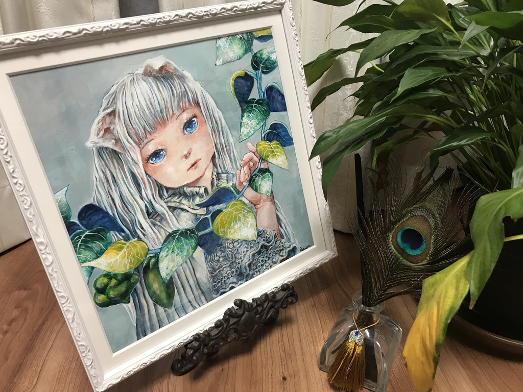 「あそぼ」 額付き原画