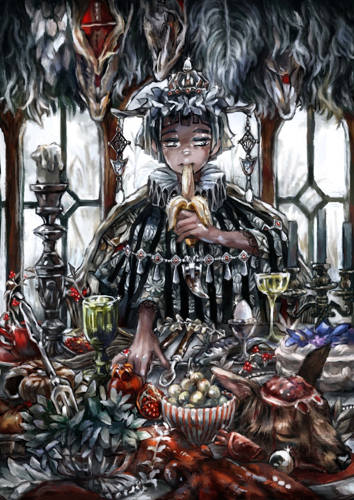 飽食-Gluttony- F4キャンバスプリント