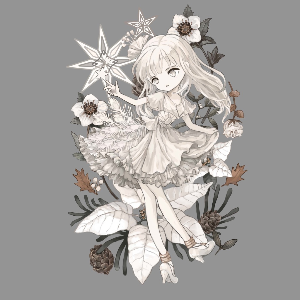 冬のおくりもの 75mm×90mm 特大アクリルキーホルダー