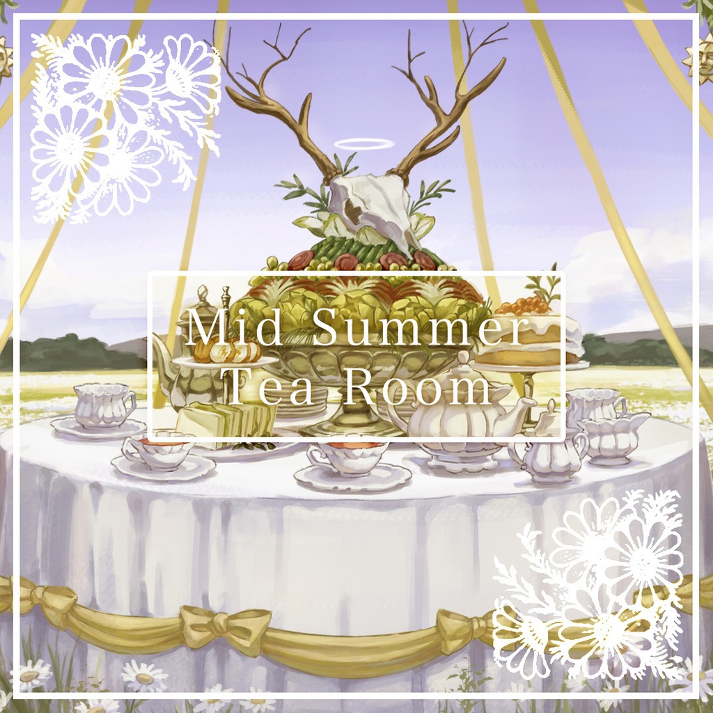 【静止画背景】Mid Summer Tea Room