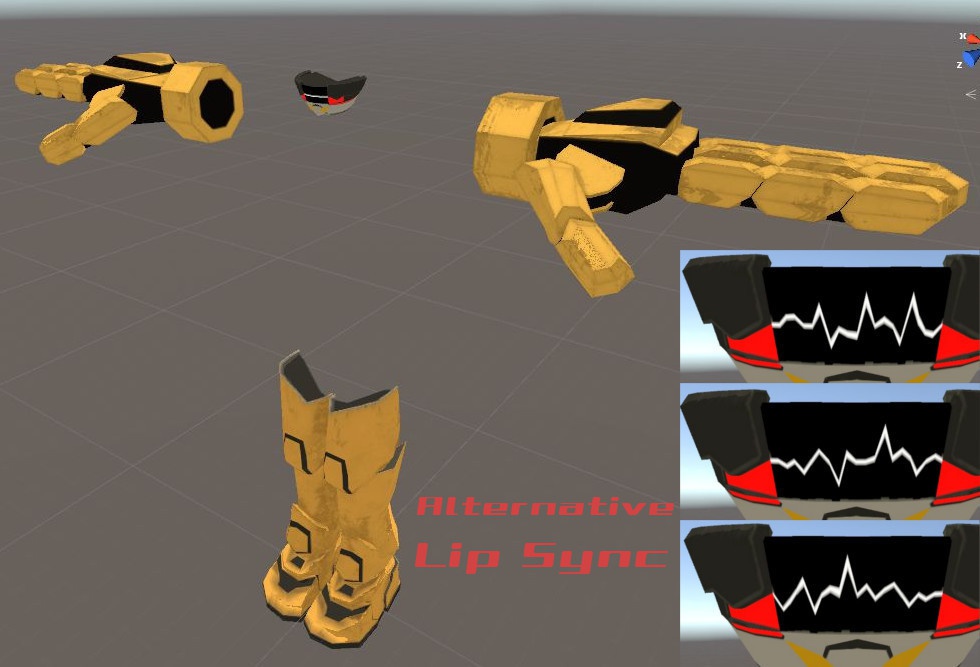 VRChat想定3Dキャラクターモデル『ダオロス』+付属パーツ