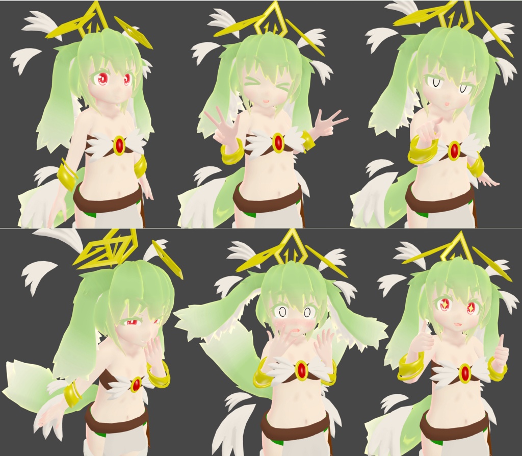 VRChat想定3Dモデル『フォレストカーバンクル』