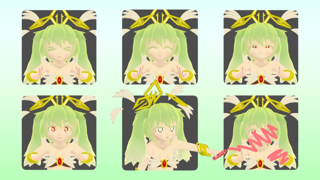 VRChat想定3Dモデル『フォレストカーバンクル』