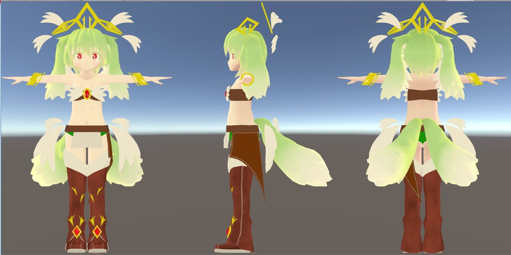 VRChat想定3Dモデル『フォレストカーバンクル』