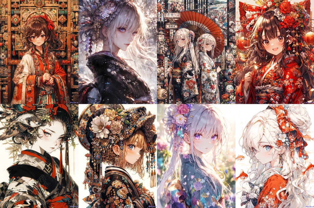 Kimono girls collection #01