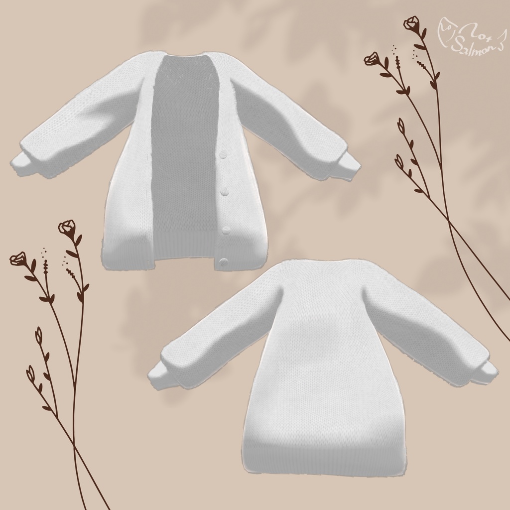 もこもこカーディガン+ルームウェア セット【複数アバター対応】