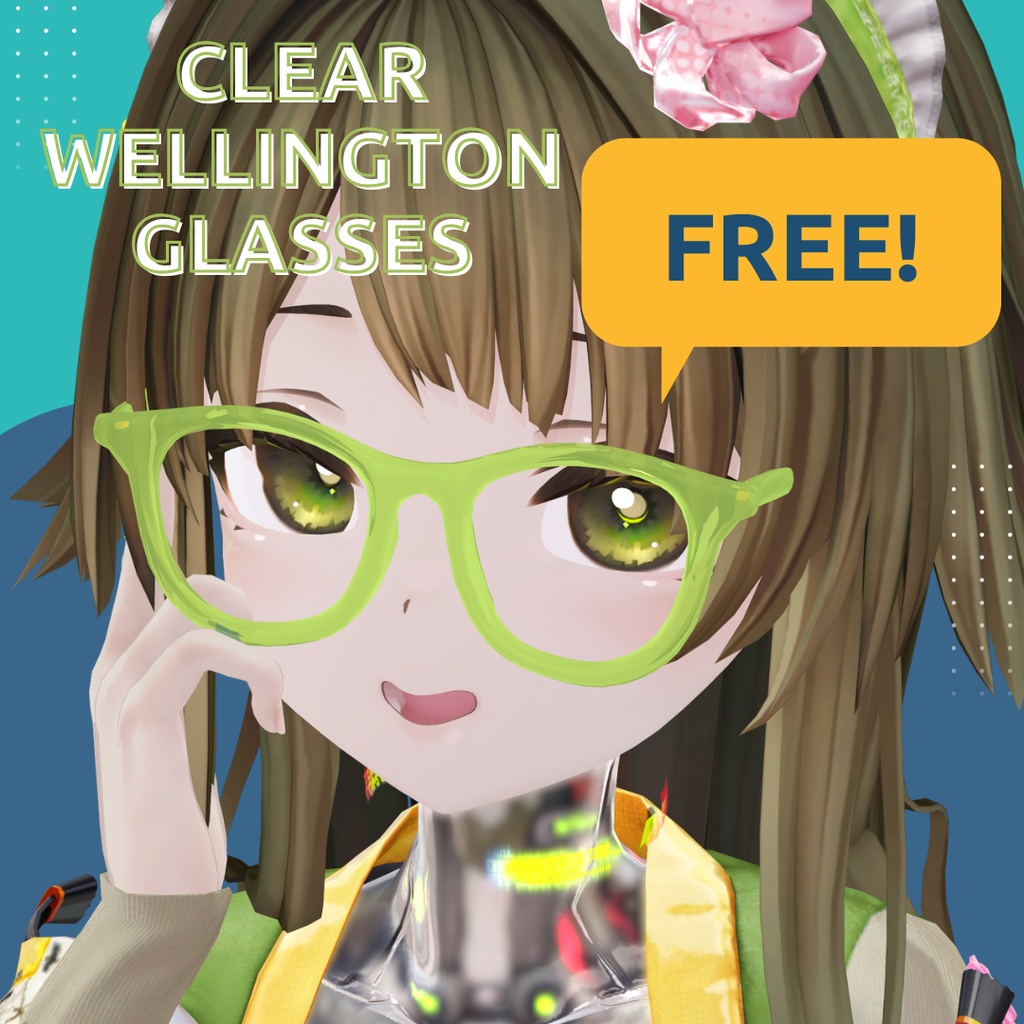 【無料】Clear Wellington Glasses 【複数アバター対応】