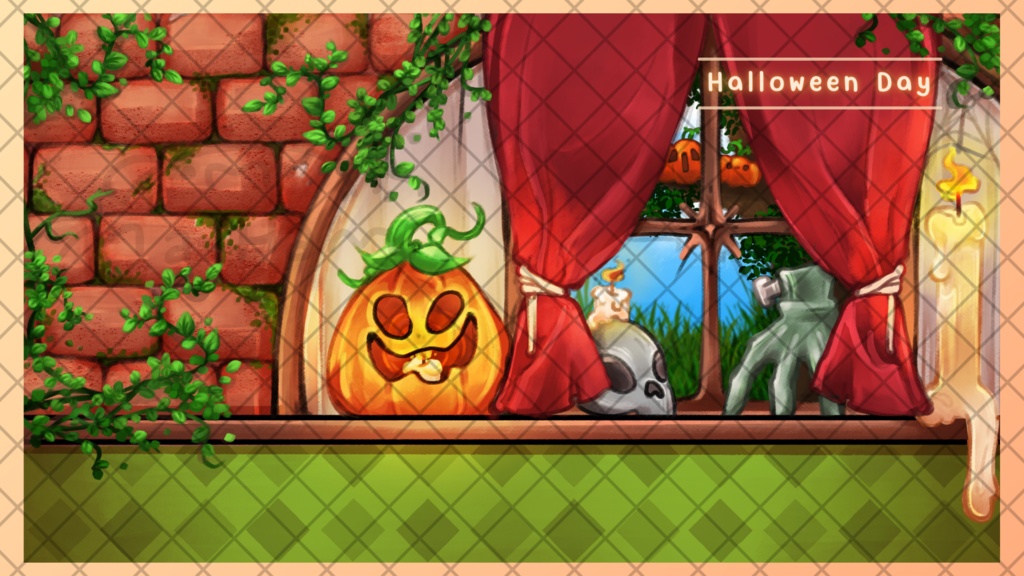 🎃 Vtuber Background | Halloween Day&Night