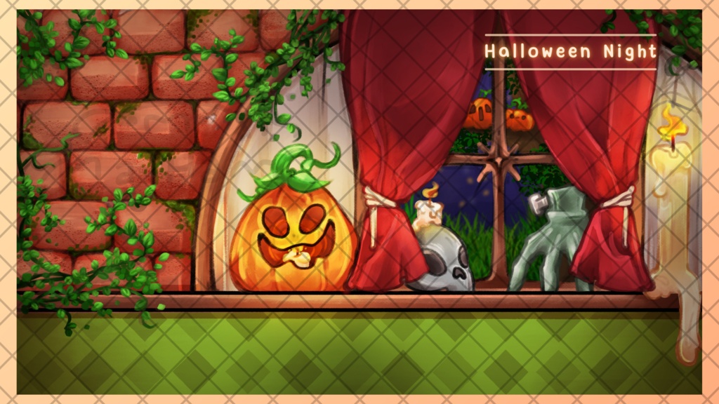 🎃 Vtuber Background | Halloween Day&Night