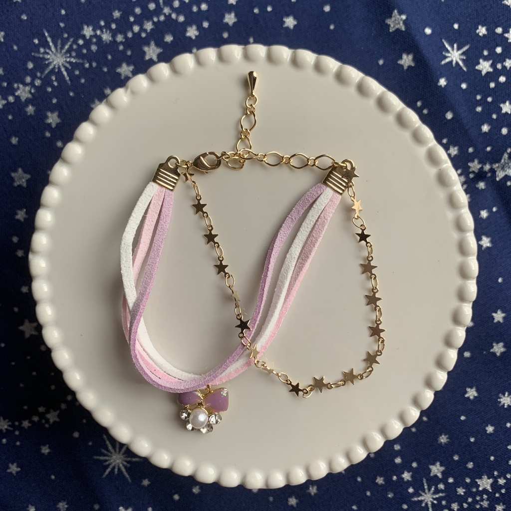 目覚ましたくない女の子イメージブレスレット ビードロドロップ Booth