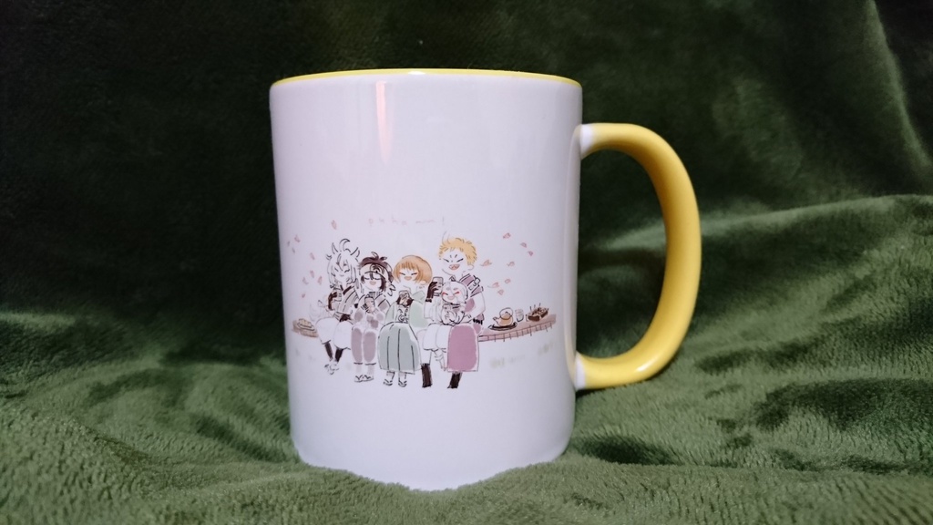 三条with加州清光　縁側ぷは～！まぐカップ　（小狐の黄）