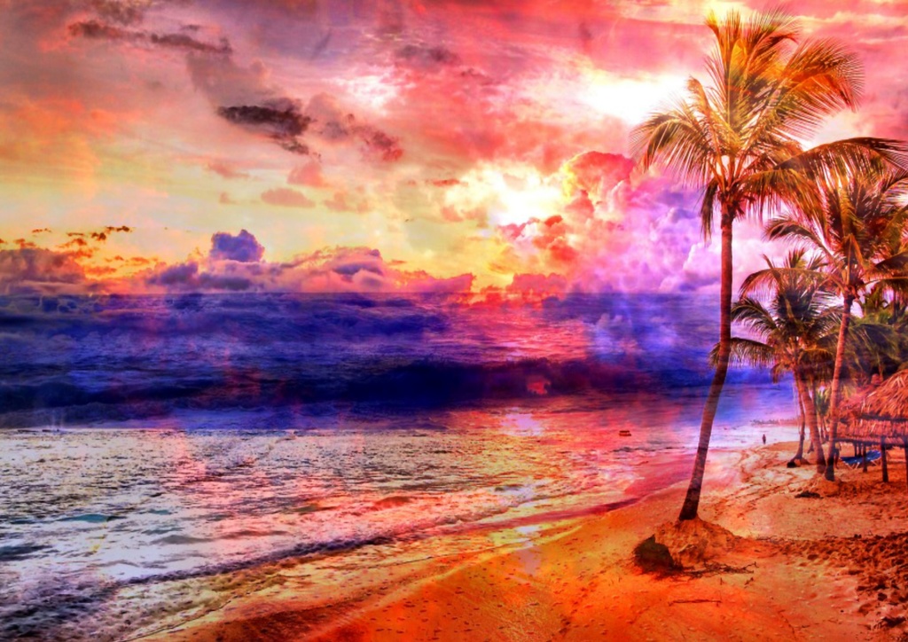 ハワイ 風景画-