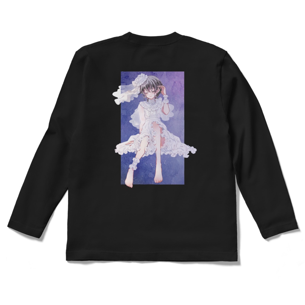 背面プリントロンT(黒)