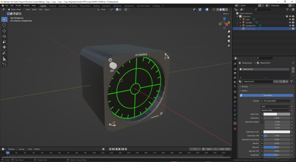 ZHK IP-1310/ALQ "RWR"
