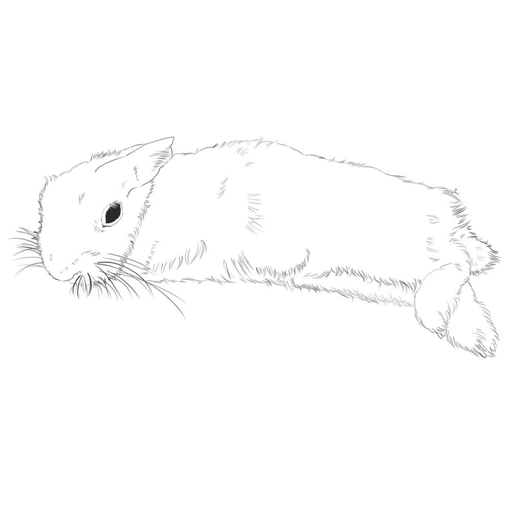 寝そべりウサギトート