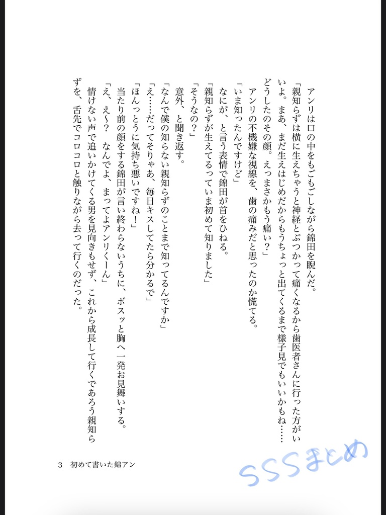 錦アンまとめ SSS