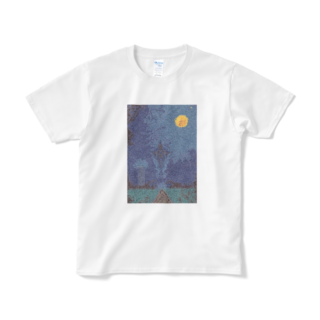 [Tシャツ(白/黒/紺/赤)] Bright Night