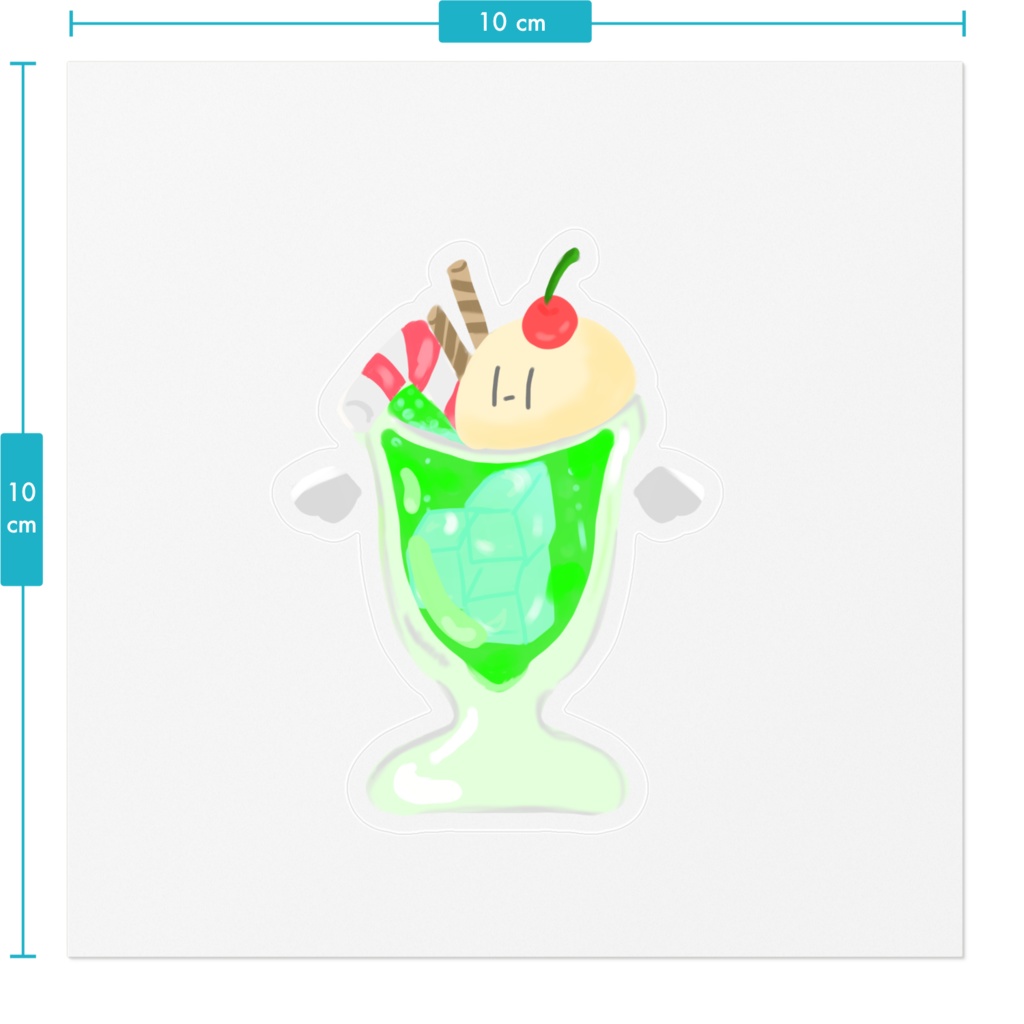 ステッカー(めろんくりーむそーださん!!)