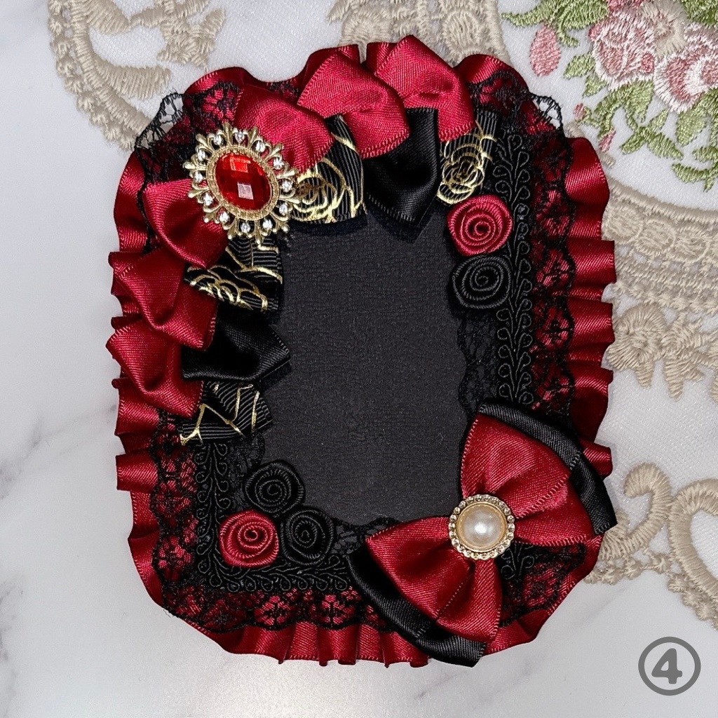 【K06-B1】トレカケース 硬質ケース デコ 推し活 痛バ 量産型 地雷系 黒