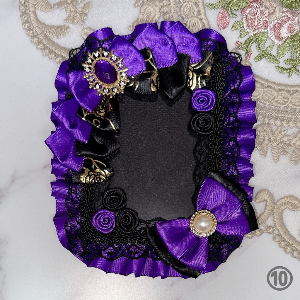 【K06-B1】トレカケース 硬質ケース デコ 推し活 痛バ 量産型 地雷系 黒