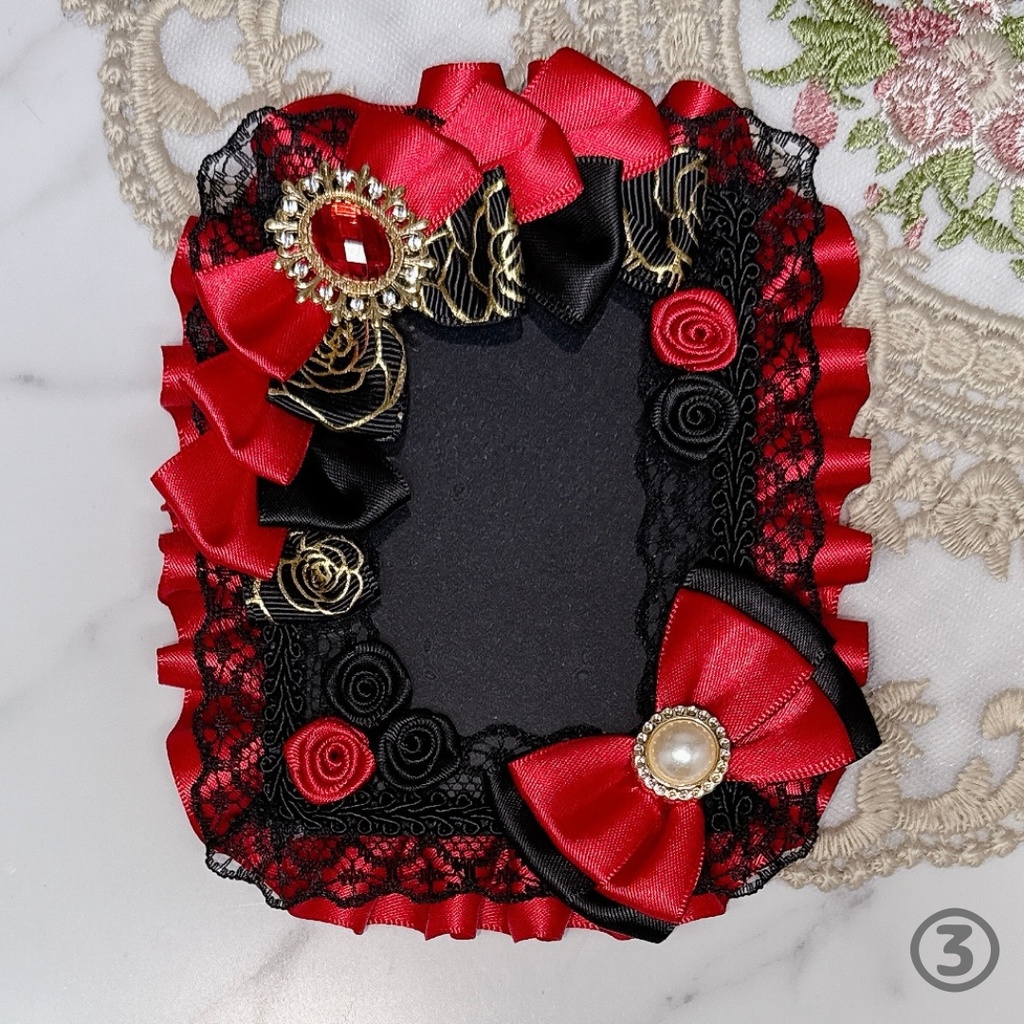 【K06-B2】トレカケース 硬質ケース デコ 推し活 痛バ 量産型 地雷系 黒