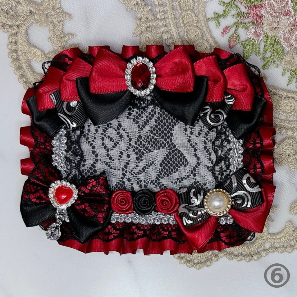 【K07a-WB1】トレカケース 硬質ケース デコ 推し活 痛バ 量産型 地雷系 黒