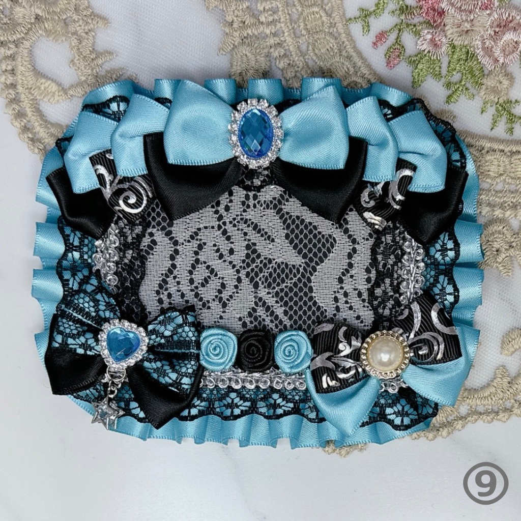 【K07a-WB1】トレカケース 硬質ケース デコ 推し活 痛バ 量産型 地雷系 黒