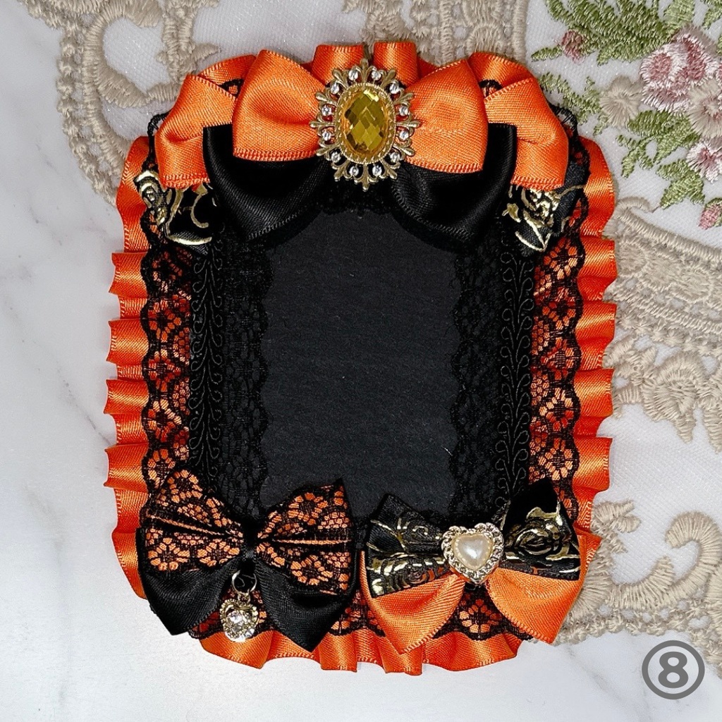 【K07b-WB1】トレカケース 硬質ケース デコ 推し活 痛バ 量産型 地雷系 黒