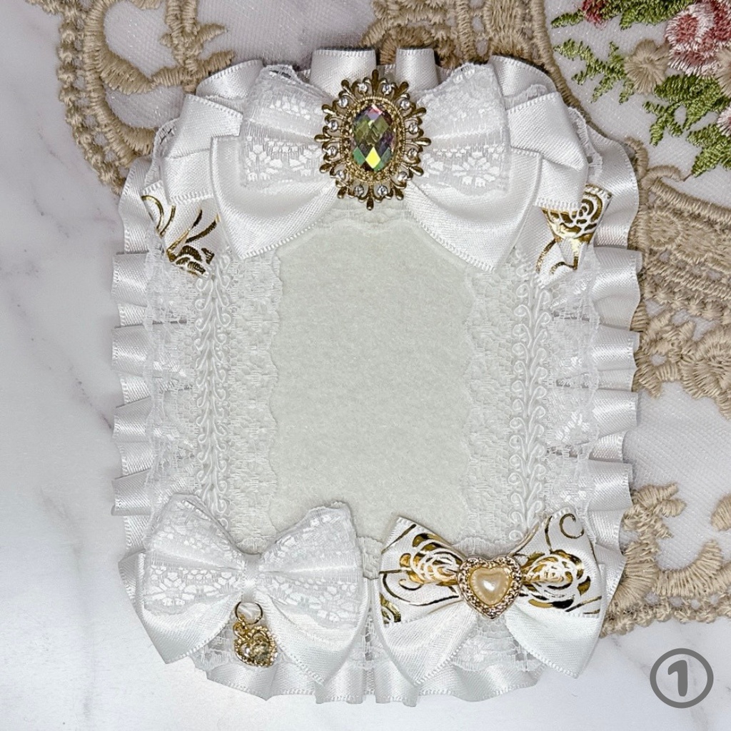 【K07b-WB1】トレカケース 硬質ケース デコ 推し活 痛バ 量産型 地雷系 黒