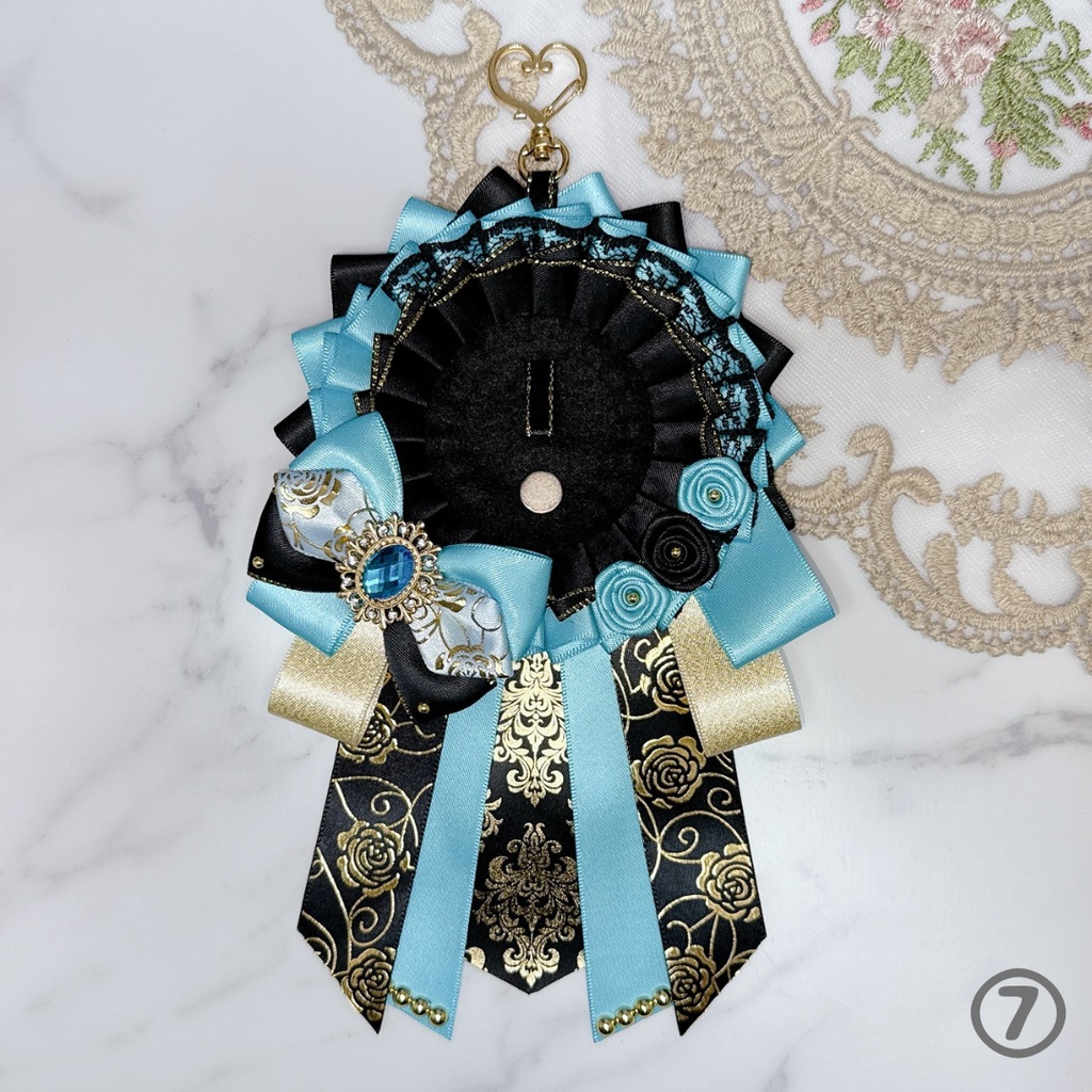 【R01-B1】痛ロゼット ロゼット 缶バッジ 推し活 痛バ 量産型 地雷系 オタ活 クラシカル 黒