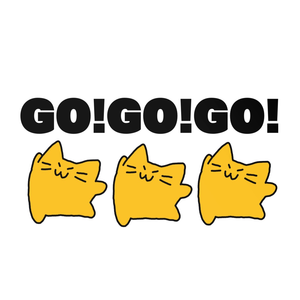 blobcat run!GO!GO!GO!ICカードステッカー！