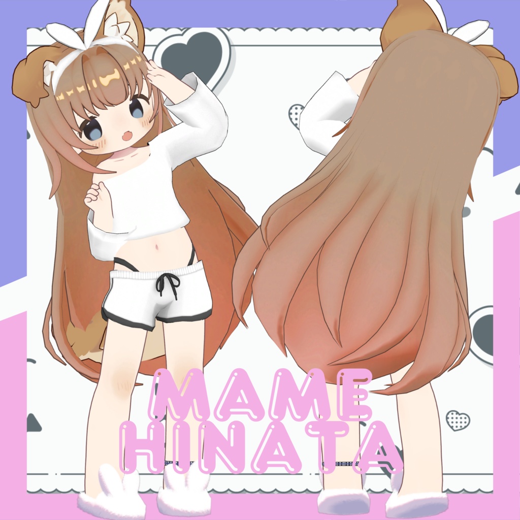 【衣装+髪型/髪型のみ】でこだしロング&だるっと部屋着【MA対応】