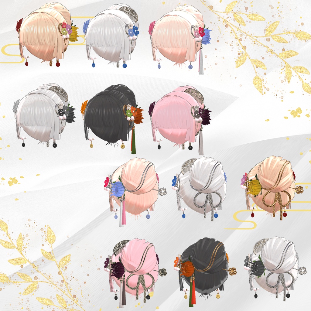 ✨セール中✨【ヘアアクセ2種付】初夢シニヨン