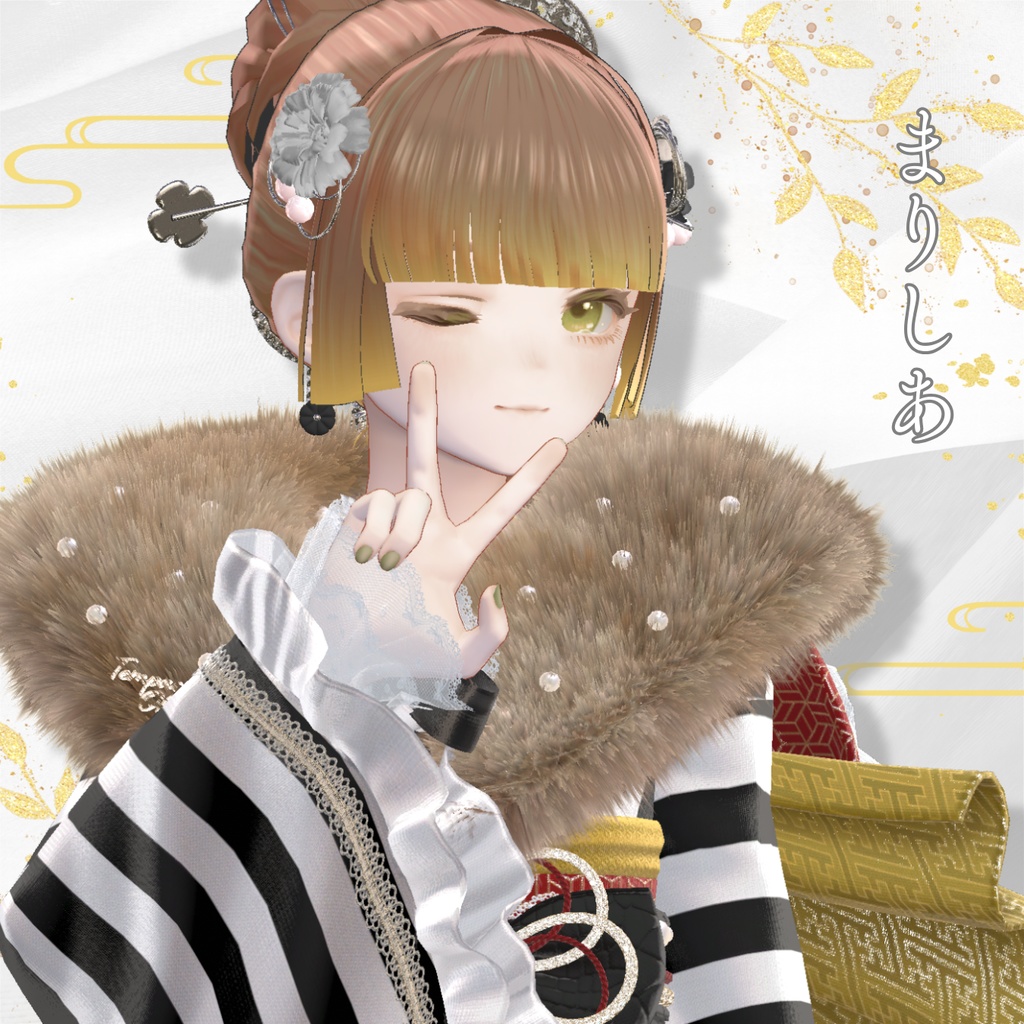 ✨セール中✨【ヘアアクセ2種付】初夢シニヨン