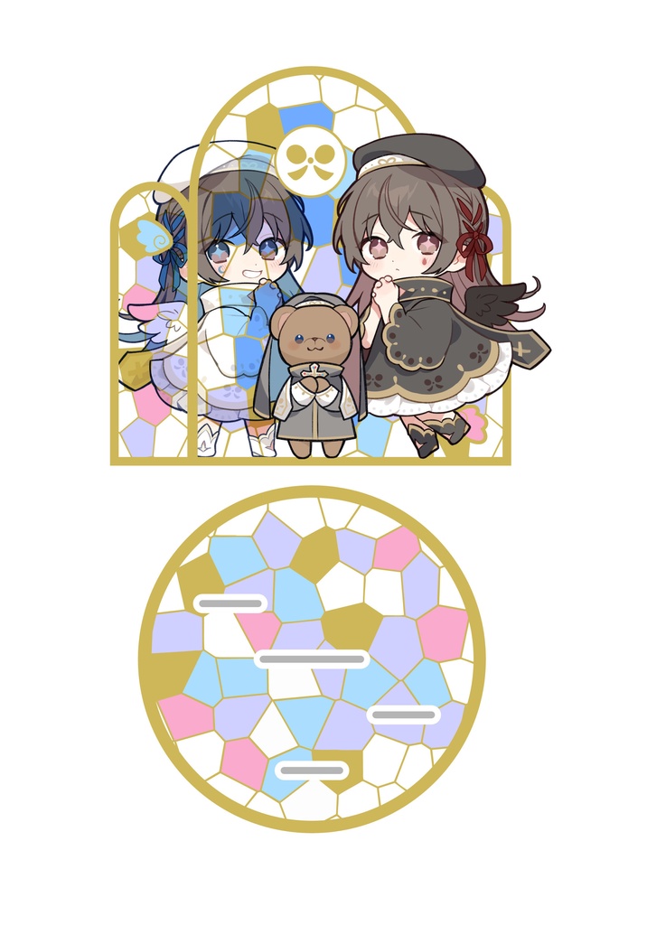 ステンドグラス風アクリルジオラマ