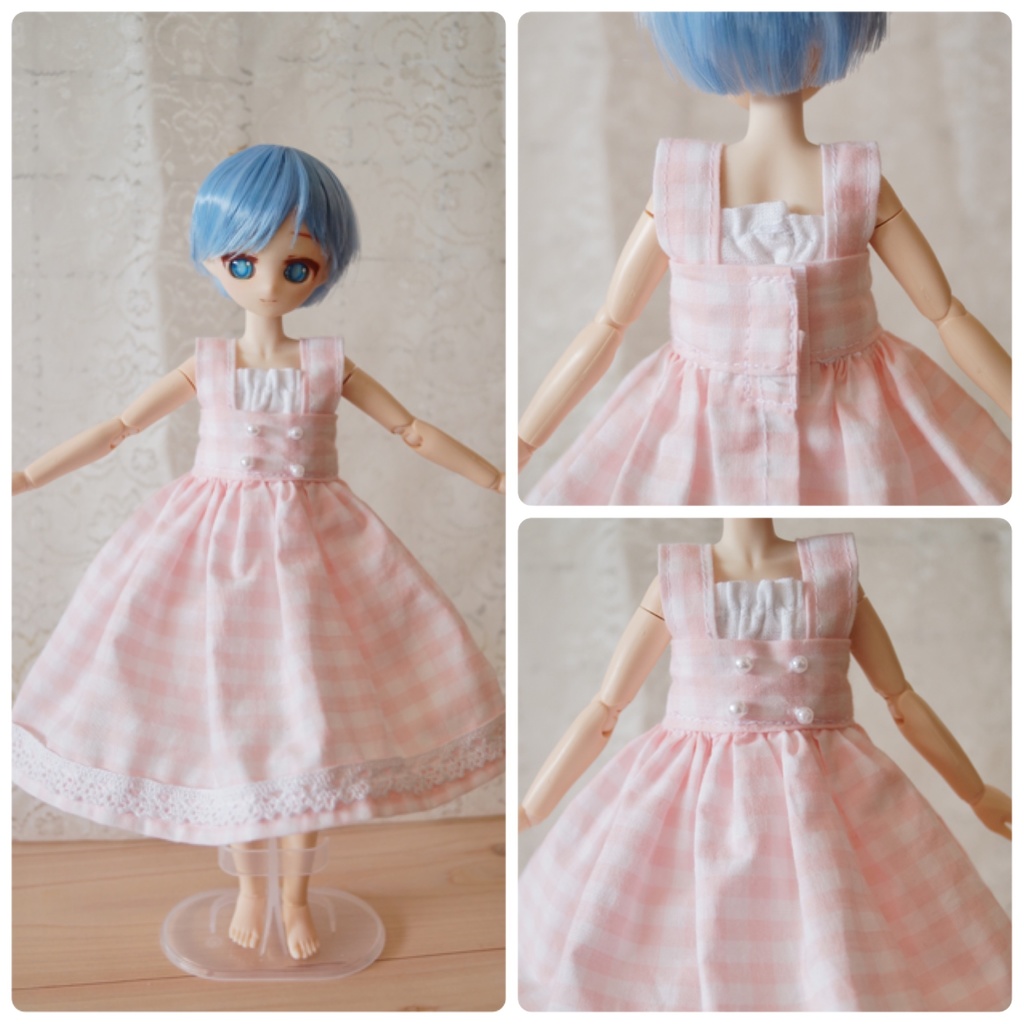 【値下げ】オビツ24 ワンピース&ショールセット カラー:ピンク 【難あり】