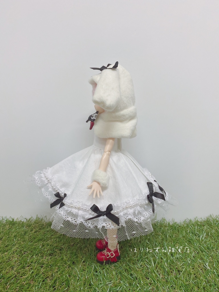 うさ耳ポンチョ付き お洋服セットᕱ⑅ᕱ♡【B品】