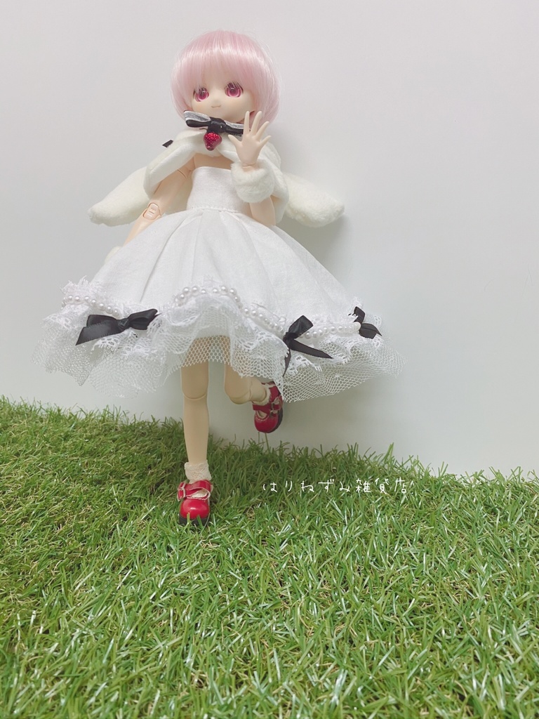 うさ耳ポンチョ付き お洋服セットᕱ⑅ᕱ♡【B品】